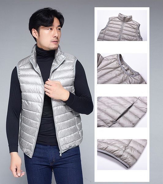 2020 brand new men's white duck down filled vest coat waistcoat ultra-light sleeveless jacket casual outwear solid colors, Black
2020 brand new men's white duck down filled vest coat waistcoat ultra-light sleeveless jacket casual outwear solid colors, Black
