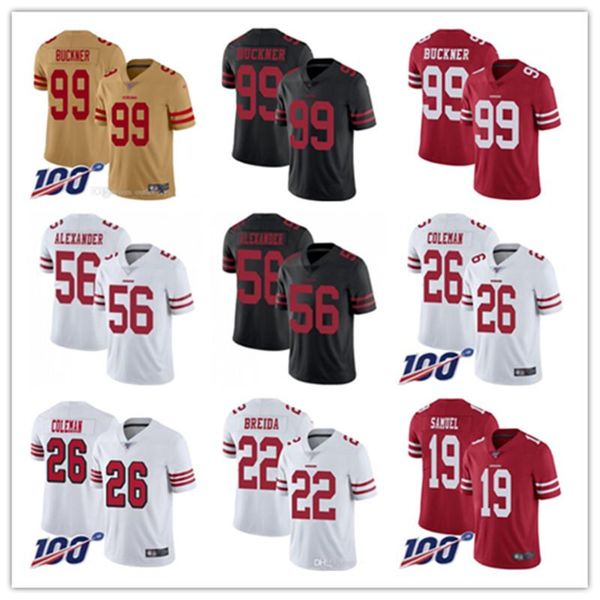 men's san franciscos 99 deforest buckner 49er 56 kwon alexander 22 matt breida 19 deebo samuel 26 tevin coleman stitched football jerse, Black;red
men's san franciscos 99 deforest buckner 49er 56 kwon alexander 22 matt breida 19 deebo samuel 26 tevin coleman stitched football jerse, Black;red
