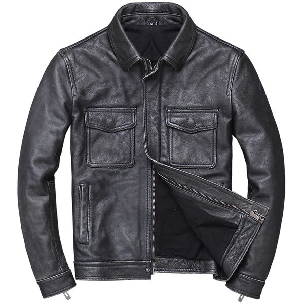 2020 vintage black men american casual style leather jacket plus size xxxxl genuine cowhide autumn russian natural leather coat
2020 vintage black men american casual style leather jacket plus size xxxxl genuine cowhide autumn russian natural leather coat