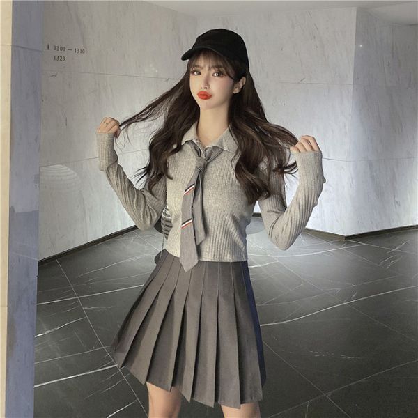 women dresses fashion small two-piece western style suit 2020 korean style college style tie long-sleeved t-shirt pleated skirt womens fashi, White
women dresses fashion small two-piece western style suit 2020 korean style college style tie long-sleeved t-shirt pleated skirt womens fashi, White