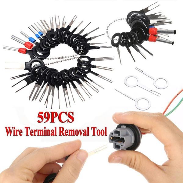 59pcs new car terminal removal electrical wiring crimp connector pin extractor kit automobiles terminal repair hand tools
59pcs new car terminal removal electrical wiring crimp connector pin extractor kit automobiles terminal repair hand tools