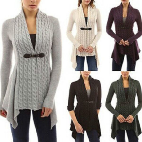 2017 autumn women long sleeve knitted cardigan loose sweater long jacket coat outwear size s-xl, White
2017 autumn women long sleeve knitted cardigan loose sweater long jacket coat outwear size s-xl, White