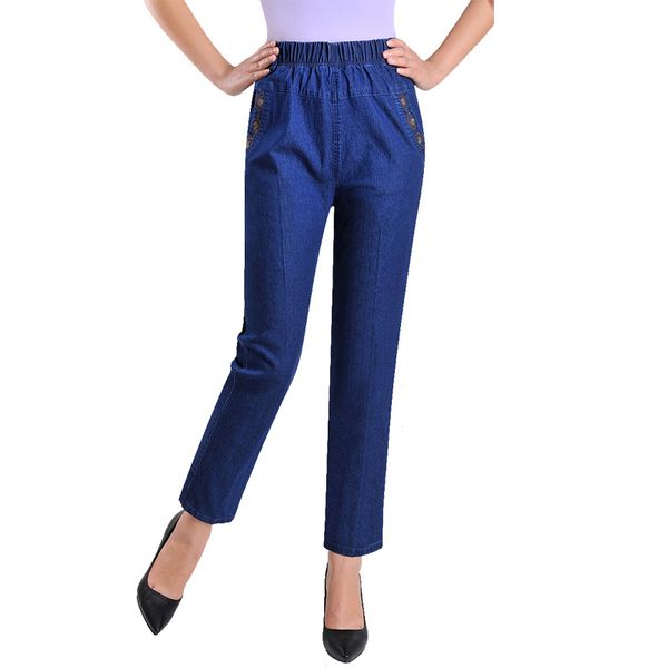 women's jeans for women blue high waist woman elastic plus size stretch female washed denim straight pant nw1392
women's jeans for women blue high waist woman elastic plus size stretch female washed denim straight pant nw1392