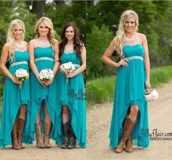 new country bridesmaid dresses teal turquoise chiffon sweetheart high low beach wedding guest maid honor gowns custom made, White;pink
new country bridesmaid dresses teal turquoise chiffon sweetheart high low beach wedding guest maid honor gowns custom made, White;pink
