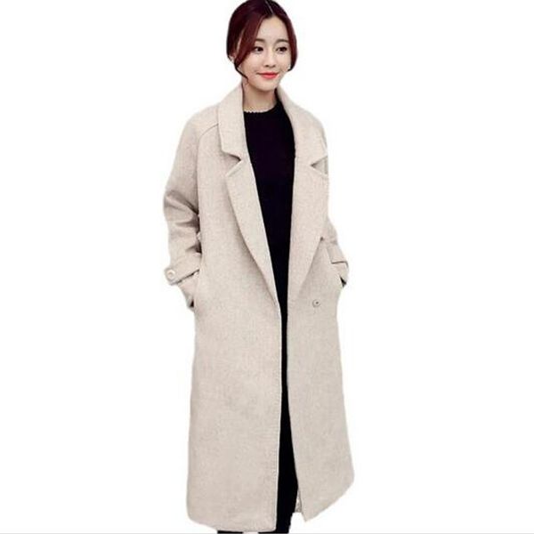 2016 autumn winter women woolen coat x-long slim single button wool coat suit collar belt overcoat female g593, Black
2016 autumn winter women woolen coat x-long slim single button wool coat suit collar belt overcoat female g593, Black