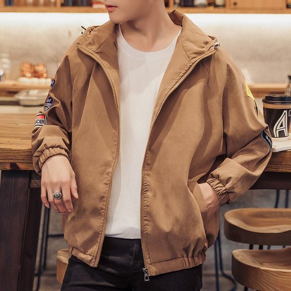 men's jacket thin korean casual loose jacket youth wear students spring and summer teenagers outerwear sports baseball uniform, Black;brown
men's jacket thin korean casual loose jacket youth wear students spring and summer teenagers outerwear sports baseball uniform, Black;brown