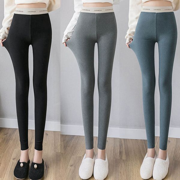 women autumn winter leggings solid color slim high waist elastic pant plus size female casual fleece leggings pants #bl30, Black
women autumn winter leggings solid color slim high waist elastic pant plus size female casual fleece leggings pants #bl30, Black