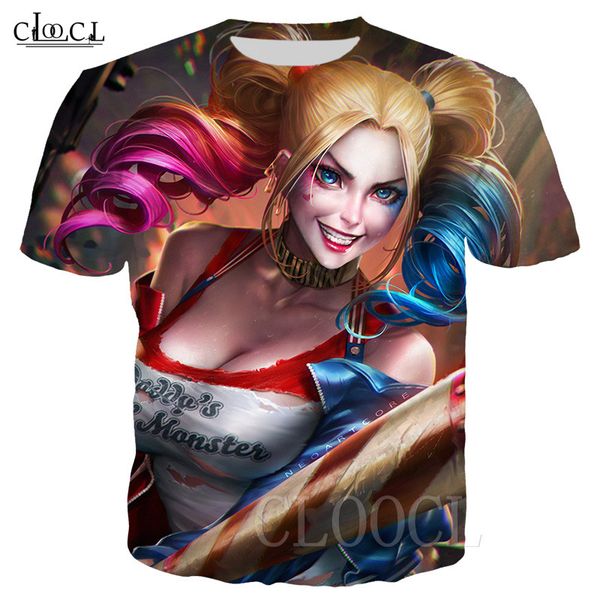 Summer Harley Quinn Clown T-shirt Unisex Casual Pullover 3D Print Birds of Prey Short Sleeves Plus Size Fashion Streetwear Tops
Summer Harley Quinn Clown T-shirt Unisex Casual Pullover 3D Print Birds of Prey Short Sleeves Plus Size Fashion Streetwear Tops