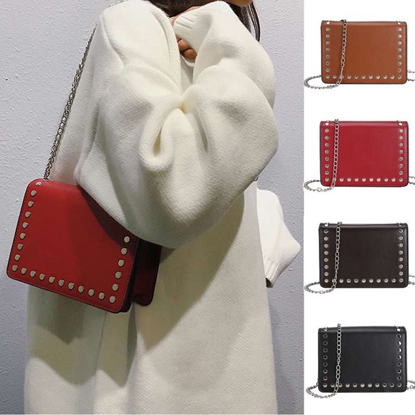 fashion women rivet solid color shoulder bags crossbody bags for women messenger chain phone bag bolsas de mujer#30
fashion women rivet solid color shoulder bags crossbody bags for women messenger chain phone bag bolsas de mujer#30