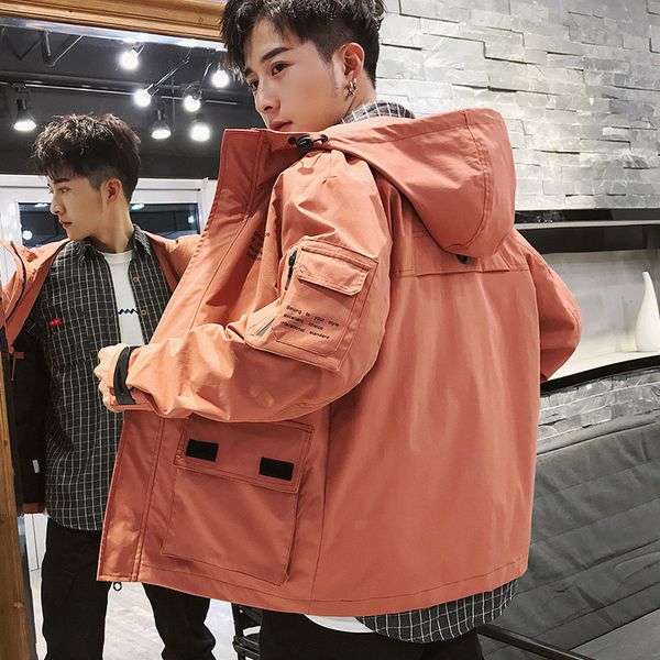 men 2019 new style autumn korean-style trend workwear hooded jacket men's casual versatile slim fit fashion coat, Black;brown
men 2019 new style autumn korean-style trend workwear hooded jacket men's casual versatile slim fit fashion coat, Black;brown