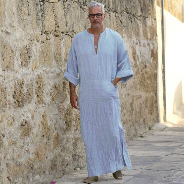 2019 new men dress clothes vetement femme mens ethnic robes loose solid long sleeve loose vintage dress kaftan elbise clothes, White;black
2019 new men dress clothes vetement femme mens ethnic robes loose solid long sleeve loose vintage dress kaftan elbise clothes, White;black