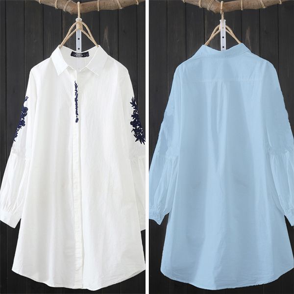 women's blouses & shirts zanzea women blusas 2021 fashion spring ladies embroidery blouse female casual tunic shirt plus size chemise, White
women's blouses & shirts zanzea women blusas 2021 fashion spring ladies embroidery blouse female casual tunic shirt plus size chemise, White