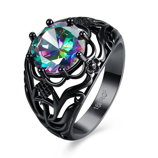 fashion engagement crystal jewelry vintage black gun patterned hollow inlaid color round zircon ring, Slivery;golden
fashion engagement crystal jewelry vintage black gun patterned hollow inlaid color round zircon ring, Slivery;golden