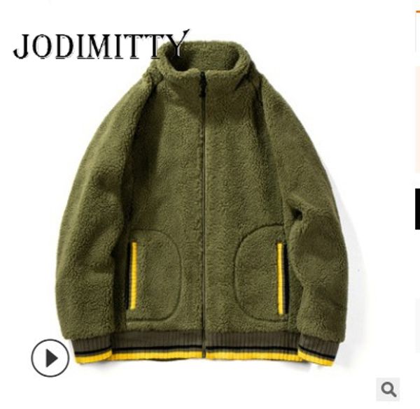jodimitty winter fashion stand collar lambswool jackets coats men 2020 solid color man casual warm outwear coat casaco masculino, Black;brown
jodimitty winter fashion stand collar lambswool jackets coats men 2020 solid color man casual warm outwear coat casaco masculino, Black;brown
