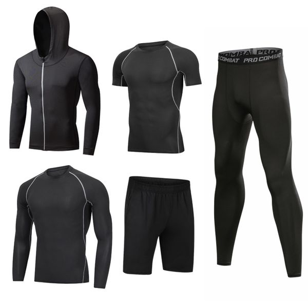5pcs mens compression running sets men sports suit basketball tights suit jogging sport tracksuit breathable gym fitness clothes, Black;blue
5pcs mens compression running sets men sports suit basketball tights suit jogging sport tracksuit breathable gym fitness clothes, Black;blue