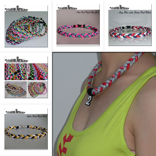 wholesale - 400pcs/lot baseball sports titanium 3 rope braided dark blue orange white sport gt necklace, Golden;silver
wholesale - 400pcs/lot baseball sports titanium 3 rope braided dark blue orange white sport gt necklace, Golden;silver