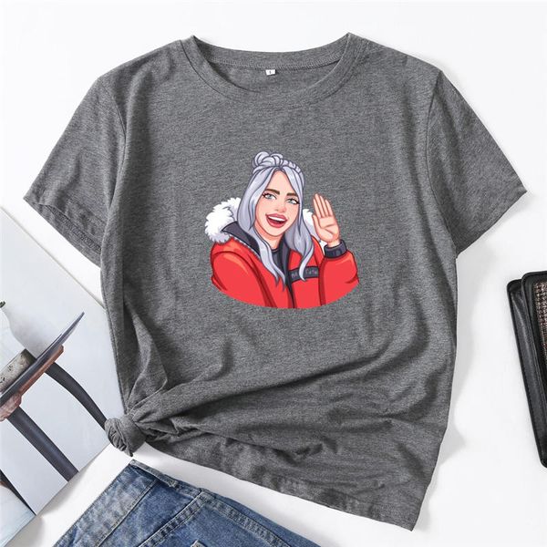 womens billie eilish printed tshirt повседневная футболка o образным вырезом с короткими рукавами летняя женская футболка высокое качество ф, White
womens billie eilish printed tshirt повседневная футболка o образным вырезом с короткими рукавами летняя женская футболка высокое качество ф, White