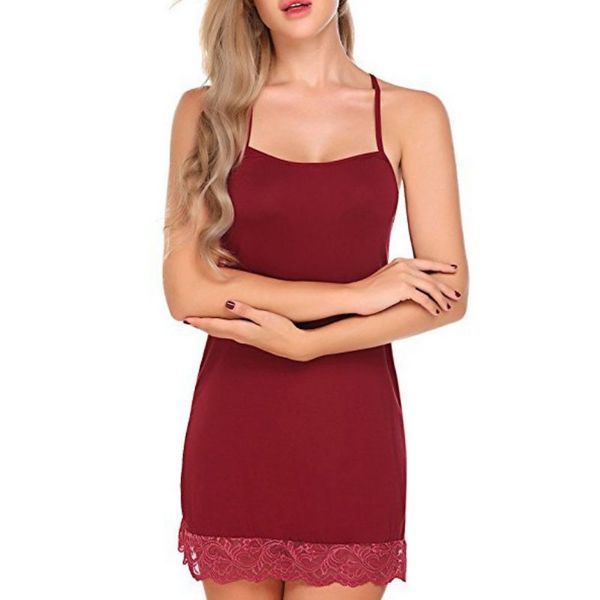женщины sexy nightdress шелк молока слинг пижамы дамы hollow назад кружева назад mini solid color nightdress, Black;red
женщины sexy nightdress шелк молока слинг пижамы дамы hollow назад кружева назад mini solid color nightdress, Black;red