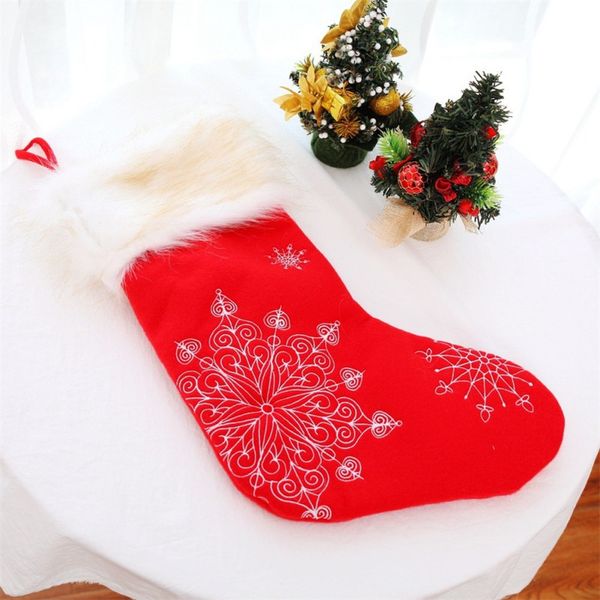 christmas decorations cute stocking 20 inch candy bag snowflake embroidered plush gift
christmas decorations cute stocking 20 inch candy bag snowflake embroidered plush gift