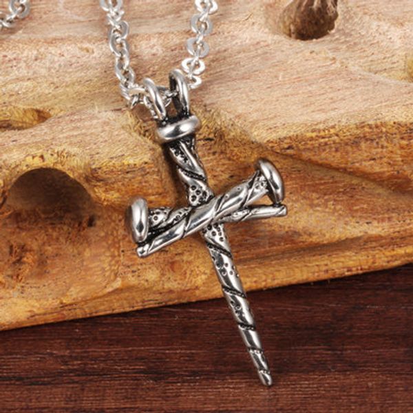 cross pendant necklace vintage for men women hip hop nail necklaces hipster cross statement jewelry christmas party gift wholesale, Silver
cross pendant necklace vintage for men women hip hop nail necklaces hipster cross statement jewelry christmas party gift wholesale, Silver