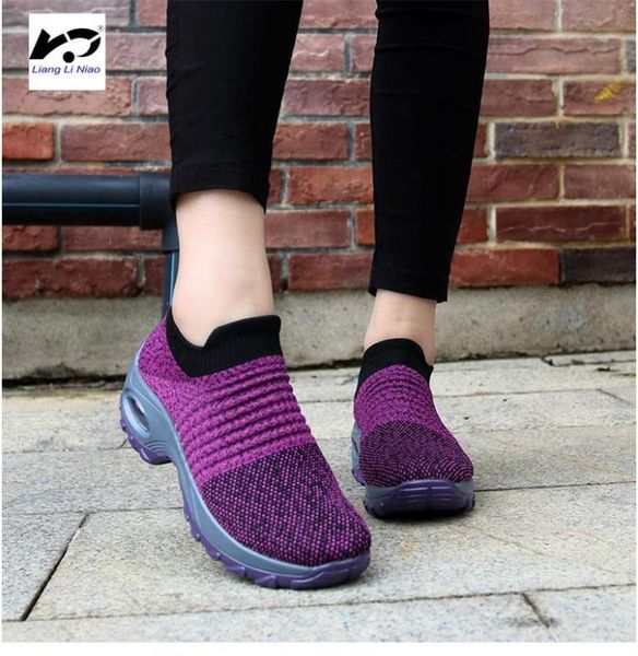 women running walking shoes autumn new mesh breathable knit ladies mix colors sneakers soft platform slip on loafers 1, Black
women running walking shoes autumn new mesh breathable knit ladies mix colors sneakers soft platform slip on loafers 1, Black