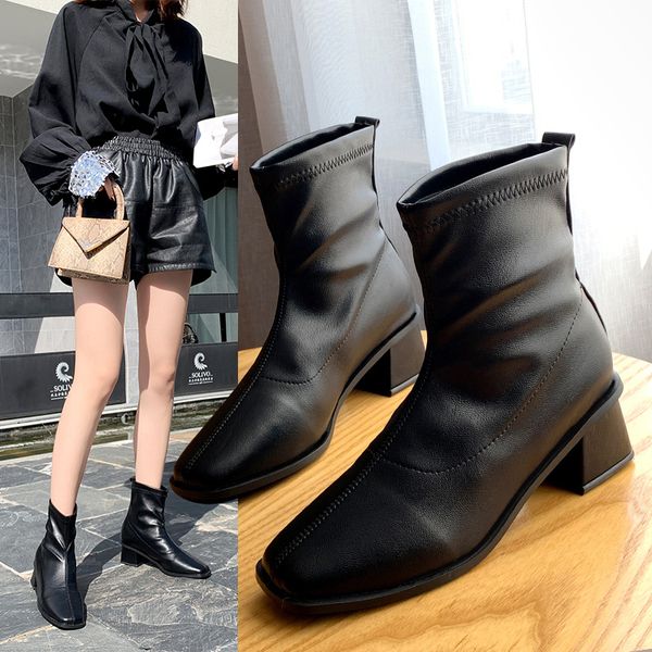 women's boots autumn fashion womens shoes 2019 winter footwear round toe chunky heel low heels booties boots-women booties, Black
women's boots autumn fashion womens shoes 2019 winter footwear round toe chunky heel low heels booties boots-women booties, Black
