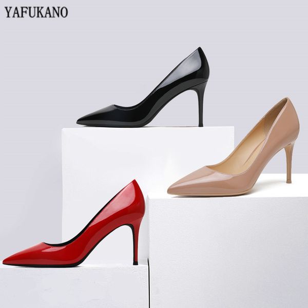 plus size 33-42 nude womens pumps 6 8 cm pointed toe thin heels high heels red patent leather lady party wedding shoes, Black
plus size 33-42 nude womens pumps 6 8 cm pointed toe thin heels high heels red patent leather lady party wedding shoes, Black