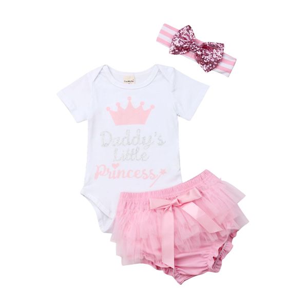 toddler girl clothes 3pcs newborn kid baby girl clothes short sleeve letter romper+lace tutu shorts +headband outfit set, White
toddler girl clothes 3pcs newborn kid baby girl clothes short sleeve letter romper+lace tutu shorts +headband outfit set, White
