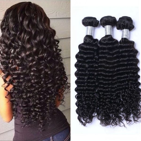 brazilian deep wave hair bundles unprocessed human hair weave natural color non remy hair 8-26 inch 3 pieces, Black
brazilian deep wave hair bundles unprocessed human hair weave natural color non remy hair 8-26 inch 3 pieces, Black