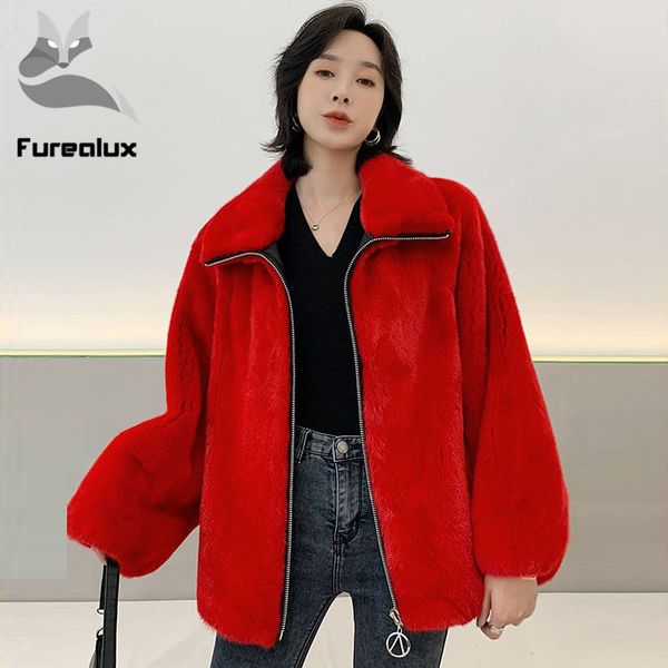 furealux soft warm full pelt real coat women sleeve winter coat women real fur jacket, Black
furealux soft warm full pelt real coat women sleeve winter coat women real fur jacket, Black