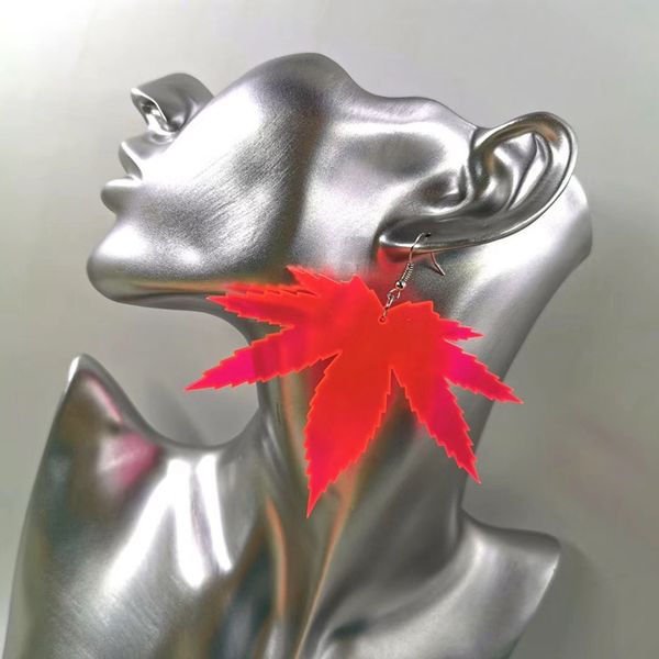 fluorescent leaves drop earrings night club exaggerated big earrings for women hip hop jewelry, Silver
fluorescent leaves drop earrings night club exaggerated big earrings for women hip hop jewelry, Silver