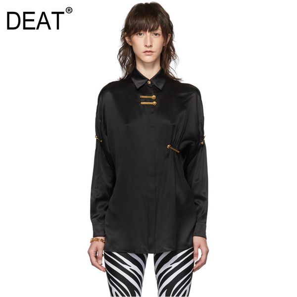deat 2020 new spring solid color single breasted mercerized satin shirt women vintage loose simple casual blouses tide pd536, White
deat 2020 new spring solid color single breasted mercerized satin shirt women vintage loose simple casual blouses tide pd536, White