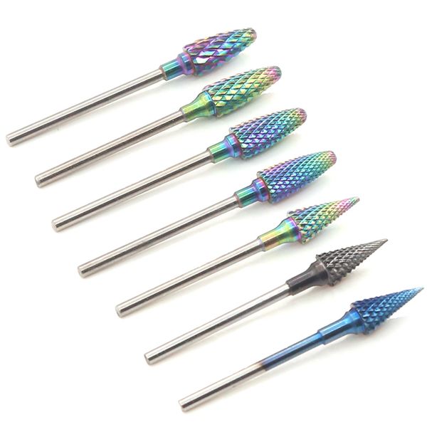 tungsten blue rainbow carbide nail drill bit electric nail mills cutter for manicure machine files accessories, Silver
tungsten blue rainbow carbide nail drill bit electric nail mills cutter for manicure machine files accessories, Silver