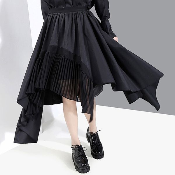 2020 summer women skirt korean street style black gothic black mori girl irregular high waist long skirt female
2020 summer women skirt korean street style black gothic black mori girl irregular high waist long skirt female