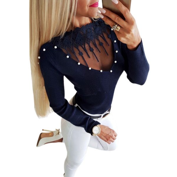 fashion lace shirt pearl beading knitted blouse pearl lace women patchwork tassel o neck long sleeve slim elegant, White;black
fashion lace shirt pearl beading knitted blouse pearl lace women patchwork tassel o neck long sleeve slim elegant, White;black