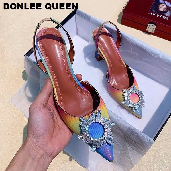 women sandals elegant pointed toe rhinestones high heels wedding shoes thin heeled slingback pumps sandals mule shoes women, Black
women sandals elegant pointed toe rhinestones high heels wedding shoes thin heeled slingback pumps sandals mule shoes women, Black