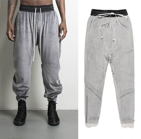 Velvet Jogger Pants for Men Fashion Drawstring Zipper Spilt Opening Design Pencil Pants High Street Sweatpants Free Shipping
Velvet Jogger Pants for Men Fashion Drawstring Zipper Spilt Opening Design Pencil Pants High Street Sweatpants Free Shipping