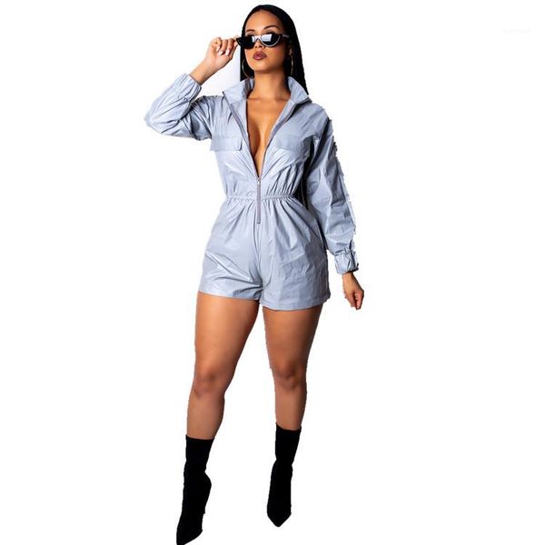 reflective color shorts jumpsuits loose zipper cool piece trousers fashion casual apparel fashion designer womens, Black;white
reflective color shorts jumpsuits loose zipper cool piece trousers fashion casual apparel fashion designer womens, Black;white