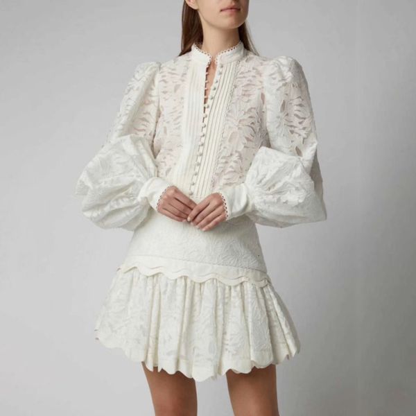 lanmrem 2019 autumn and winter new products lantern sleeve shirt + high waist side lace a-line half-length skirt pb217, White
lanmrem 2019 autumn and winter new products lantern sleeve shirt + high waist side lace a-line half-length skirt pb217, White