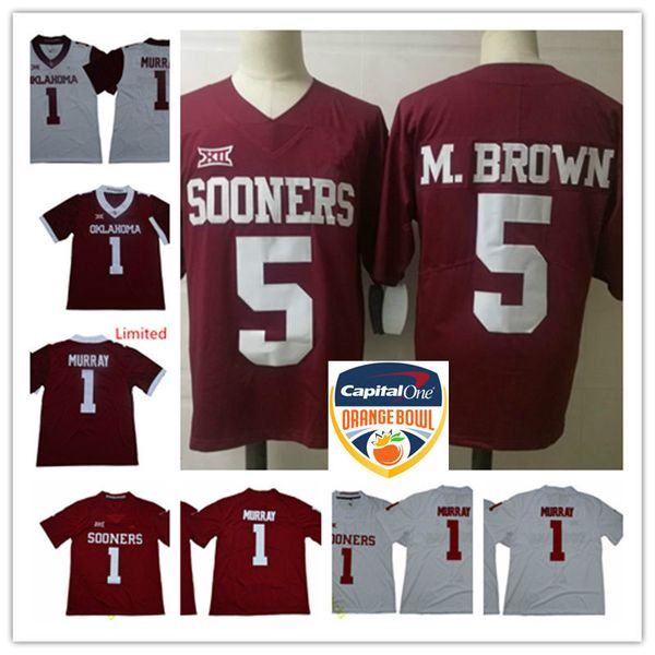 2018 новый бренд mens ncaa оклахома sooners kyler мюррей колледж футбол джерси # 5 маркизы браун оклахома sooners orange bowl джерси, Black;red
2018 новый бренд mens ncaa оклахома sooners kyler мюррей колледж футбол джерси # 5 маркизы браун оклахома sooners orange bowl джерси, Black;red