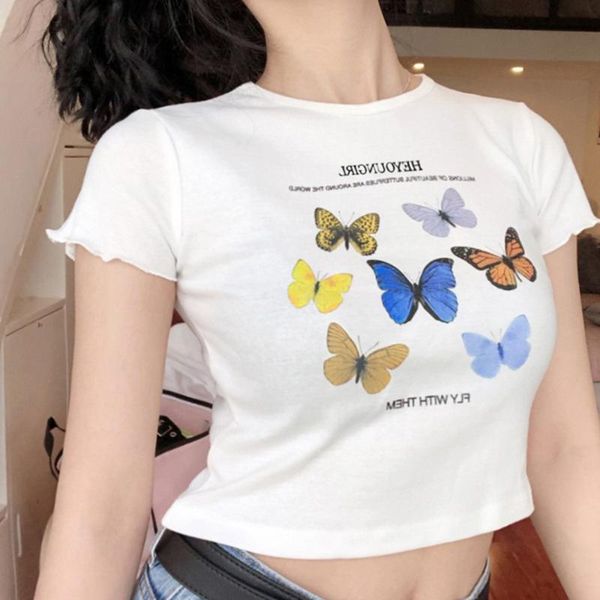 butterfly print cotton white yoga shirt women short sleeve bodycon crop butterfly harajuku summer tshirt slim clothes, White;red
butterfly print cotton white yoga shirt women short sleeve bodycon crop butterfly harajuku summer tshirt slim clothes, White;red