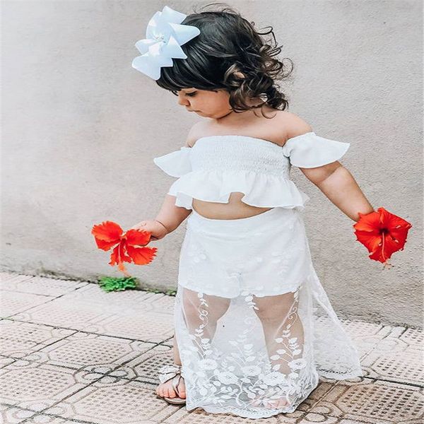 2pcs new toddler kid baby girls lace floral ruffles tank crop long short skirt split dress fly sleeve outfits clothes 1-6t, White
2pcs new toddler kid baby girls lace floral ruffles tank crop long short skirt split dress fly sleeve outfits clothes 1-6t, White