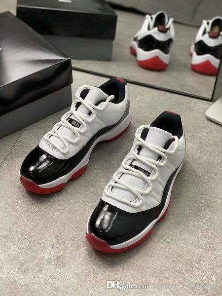 est air authentic 11 low white bred basketball shoes 11s men black true red retro athletic sneakers with box av2187-160
est air authentic 11 low white bred basketball shoes 11s men black true red retro athletic sneakers with box av2187-160