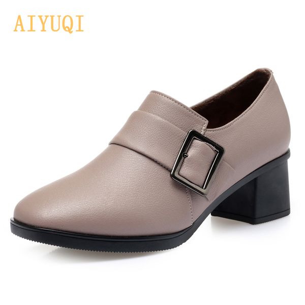 dress shoes aiyuqi 2021 genuine leather women fashion mid heel large size 42 43 occupational office singles, Black
dress shoes aiyuqi 2021 genuine leather women fashion mid heel large size 42 43 occupational office singles, Black