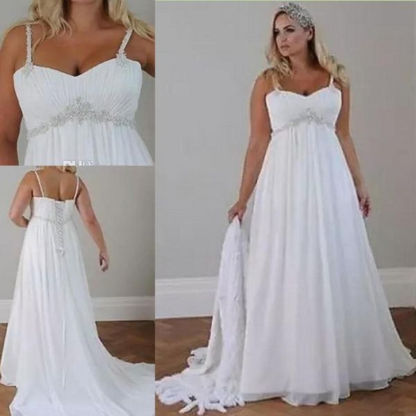 simple plus size beach wedding dresses 2020 corset back spaghetti straps chiffon floor length a line waist elegant bridal gowns sleeveless
simple plus size beach wedding dresses 2020 corset back spaghetti straps chiffon floor length a line waist elegant bridal gowns sleeveless