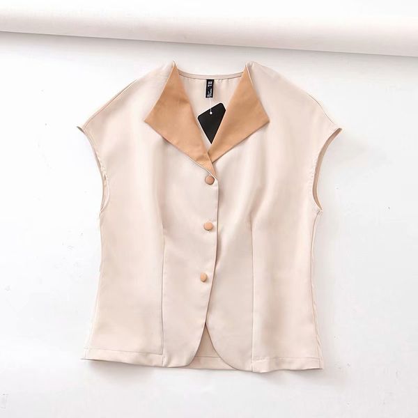 xq8-42-9256 european and american fashion suit collar collision color jacket, White
xq8-42-9256 european and american fashion suit collar collision color jacket, White