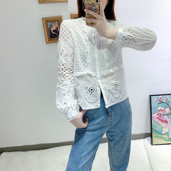 sweet hollow out embroidery feminine white ruffles patchwork lantern sleeve shirt blouse 9638
sweet hollow out embroidery feminine white ruffles patchwork lantern sleeve shirt blouse 9638