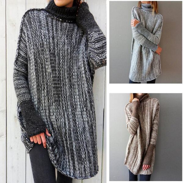 2019 autumn winter women knitted turtleneck solid color sweater casual jumper fashion loose femme pullovers, White;black
2019 autumn winter women knitted turtleneck solid color sweater casual jumper fashion loose femme pullovers, White;black