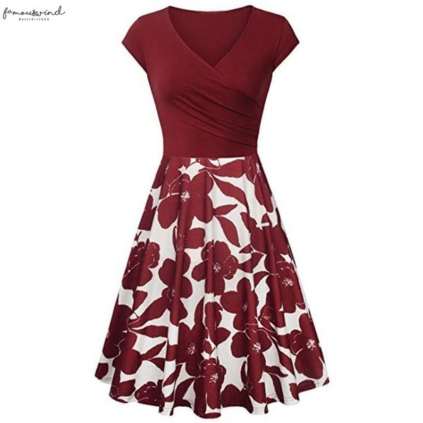 womens dress summer 2020 short sleeve cross v neck casual dresses vintage elegant flared a line sundress dress female, Black;gray
womens dress summer 2020 short sleeve cross v neck casual dresses vintage elegant flared a line sundress dress female, Black;gray