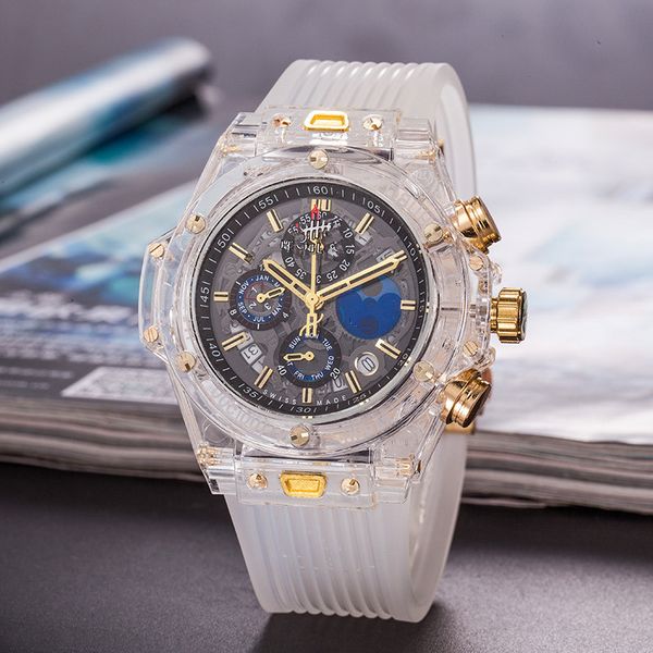2020 new fashion rubber strap hublo quartz watches mechanical mens designer six-pin run seconds all dial work wristwatch in, Slivery;brown
2020 new fashion rubber strap hublo quartz watches mechanical mens designer six-pin run seconds all dial work wristwatch in, Slivery;brown